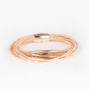 5 For $20! Paparazzi ♥ City Stretch - Rose Gold ♥ Bracelet